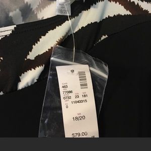 Avenue Jumpsuit Stretch 18/20 Plus Size Black NWT